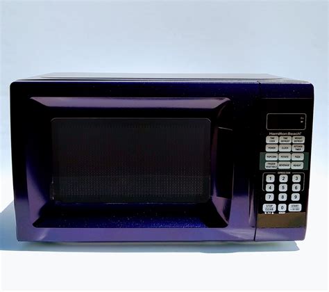 navy blue dark blue microwave.